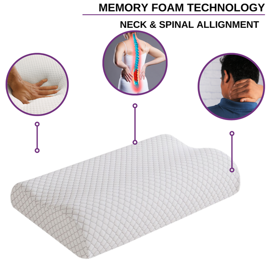 Wave Neck Memory Foam Pillow